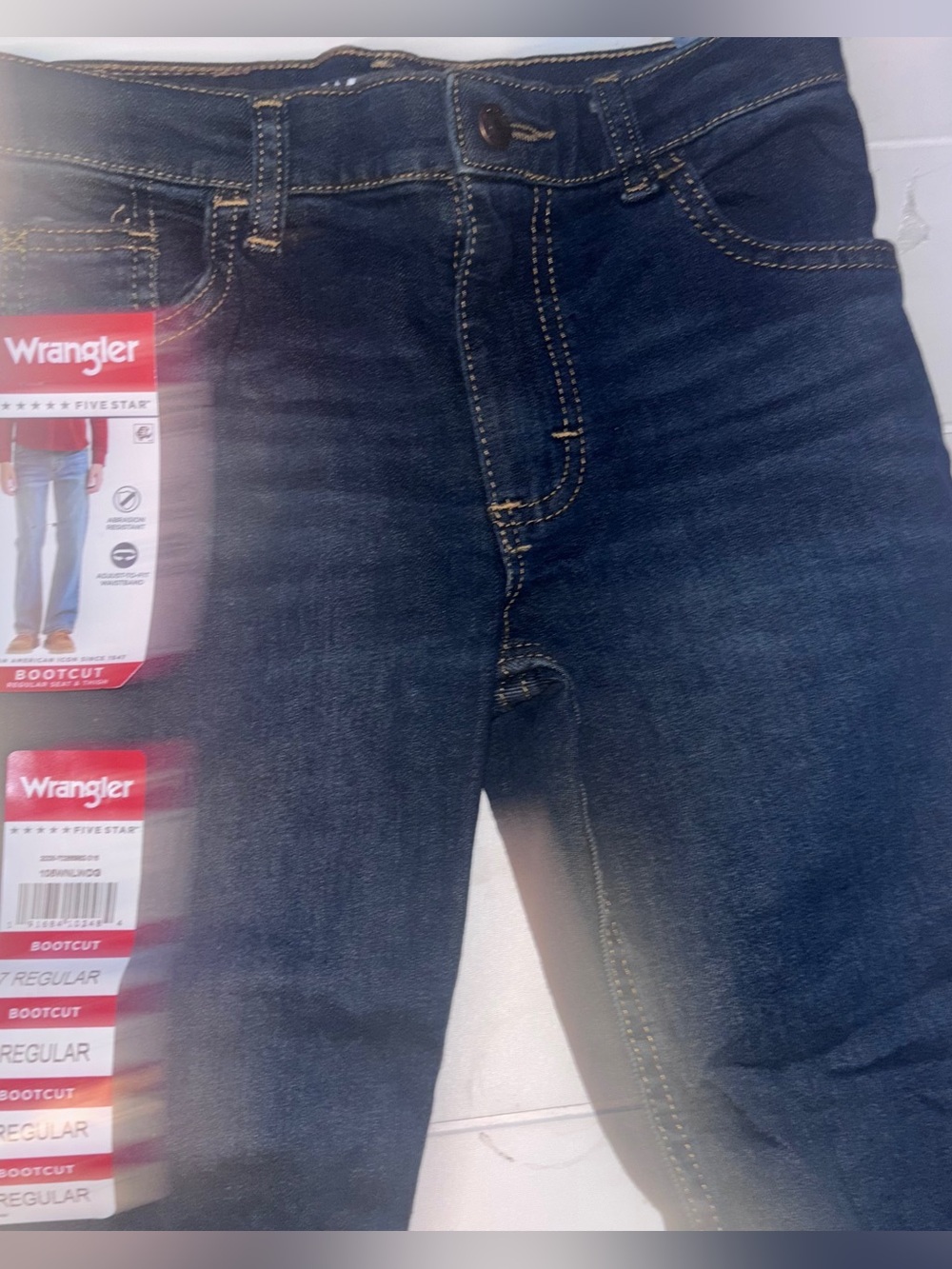 Wrangler Classic Boot Cut Deep Indigo Jeans Boys 7 Regular - Picture 8 of 8